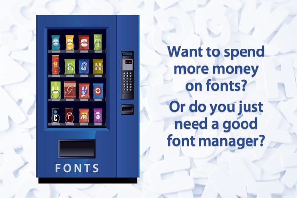 Vector image of a font vending machine