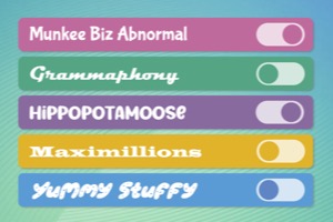 Image of font names shown on colorful planks