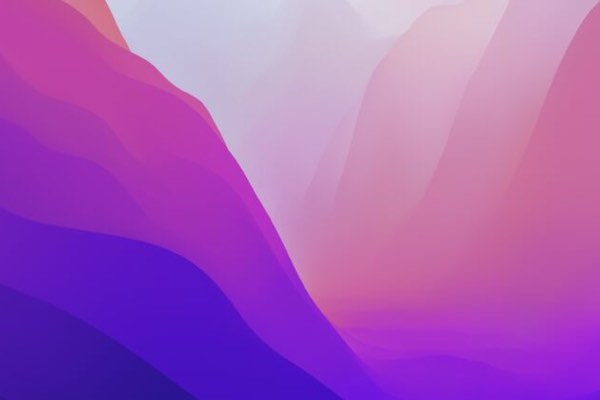 Pink and purple abstract image to identify Apple macOS Monterey