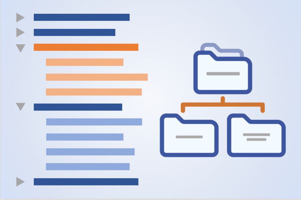 Graphic of how the Sets Sidebar in FontAgent displays nested sets