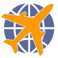 Graphic of an airliner overlaid on a globe, signifying that FontAgent users can work anytime and anywhere, even when they are not connected to the Internet